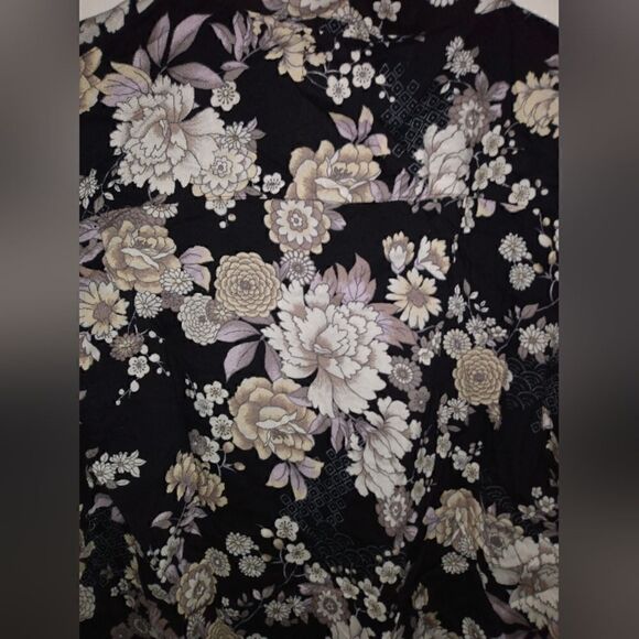 FF. LA Flower button down black&grey dress shirt Medium NWOT Great Condition - Picture 3 of 5